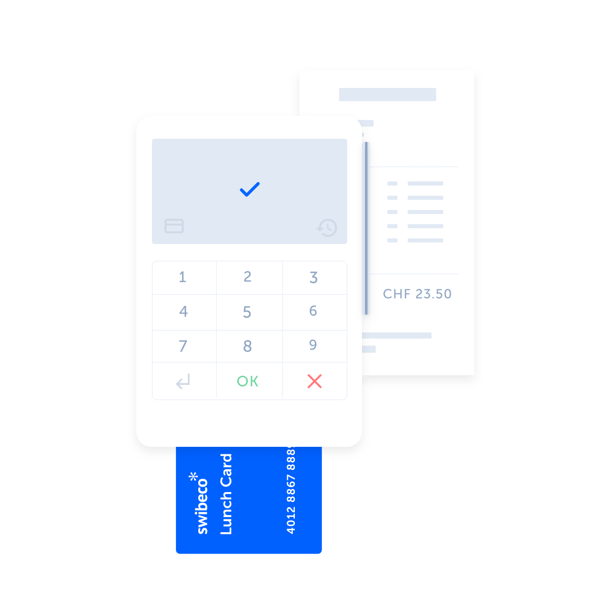 lunch card work timer